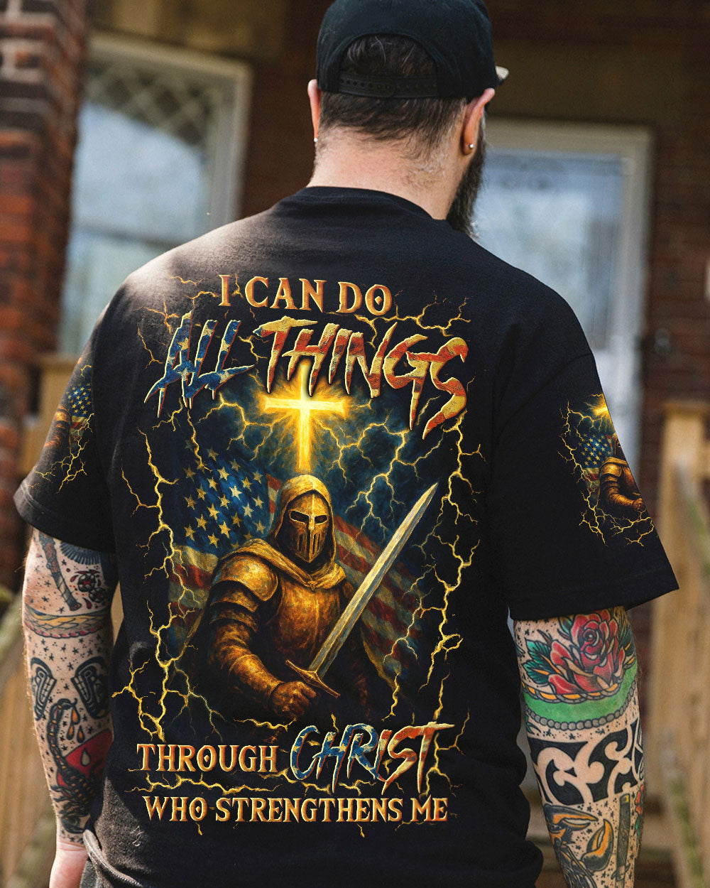 I Can Do All Things Cross Warrior Men's All Over Print Shirt - Trunx970139