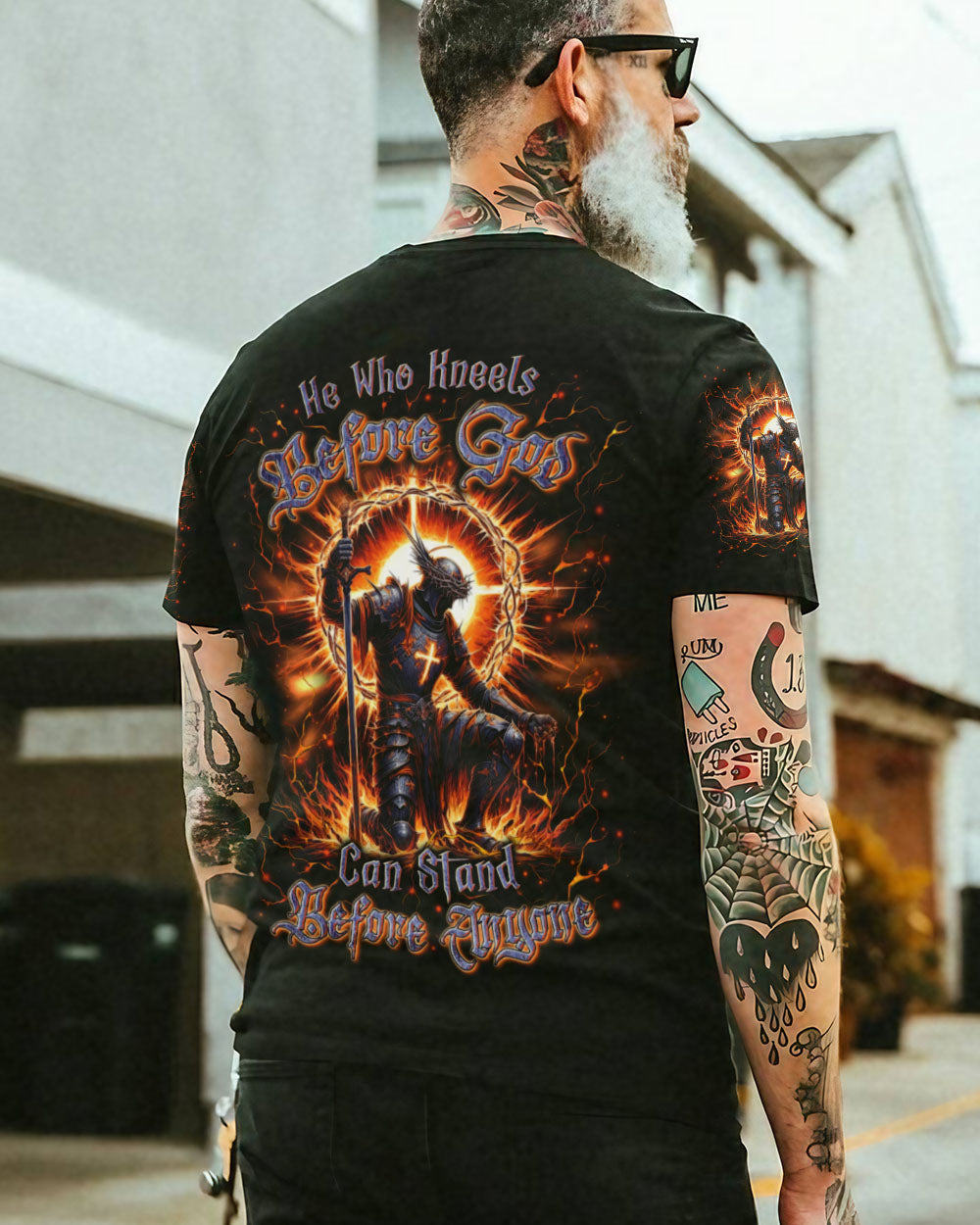He Who Kneels Before God Warrior Men's All Over Print Shirt - Trunx723768