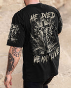 He Died So That We May Live Men's All Over Print Shirt - Trunx614639