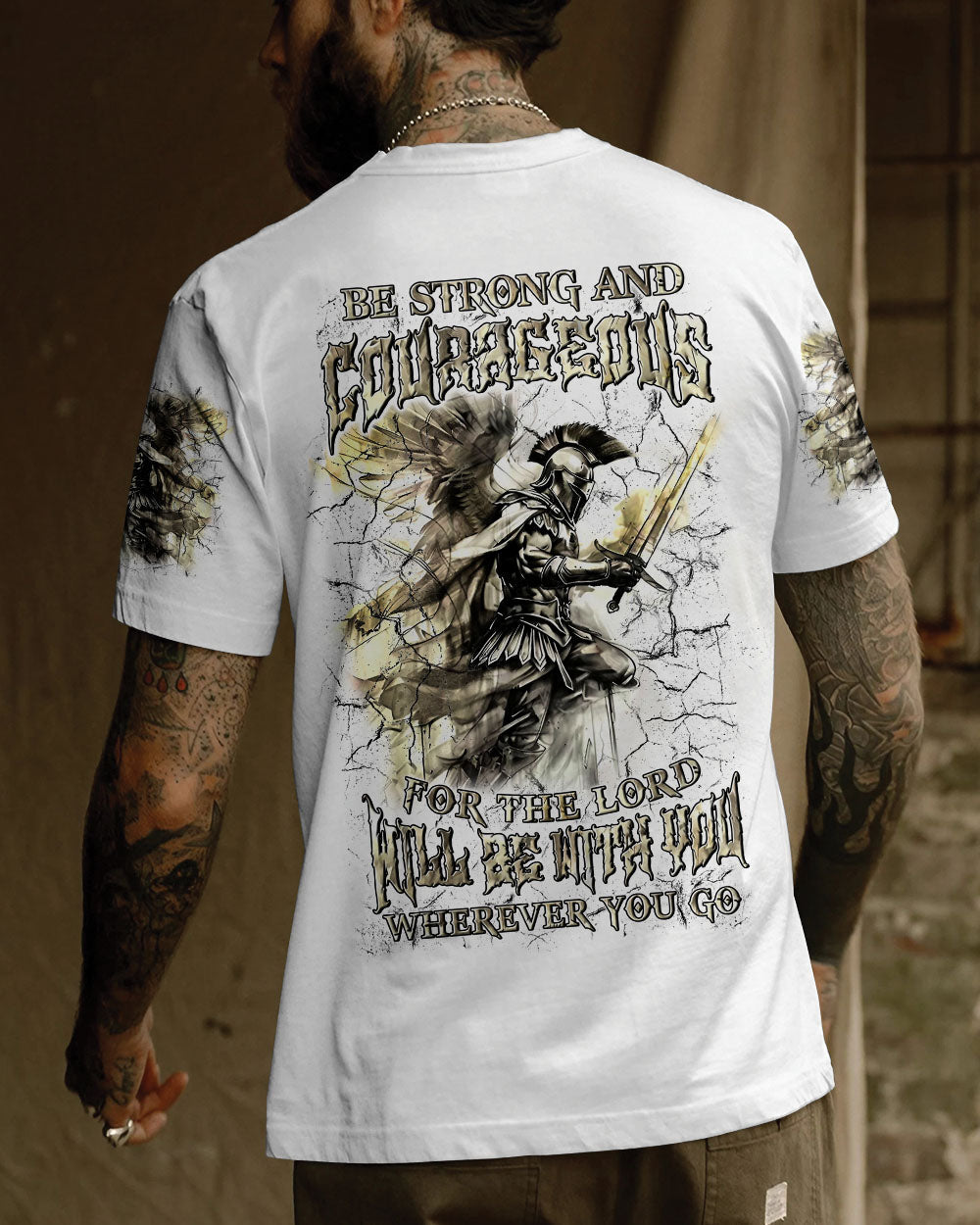 Be Strong And Courageous Men's All Over Print Shirt - Trunx392045