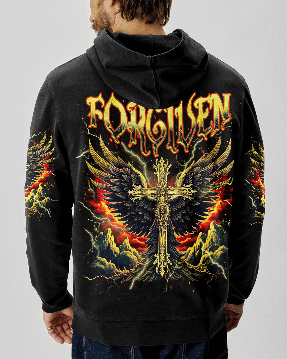 Forgiven Cross Wings Men's All Over Print Shirt - Trunx771142