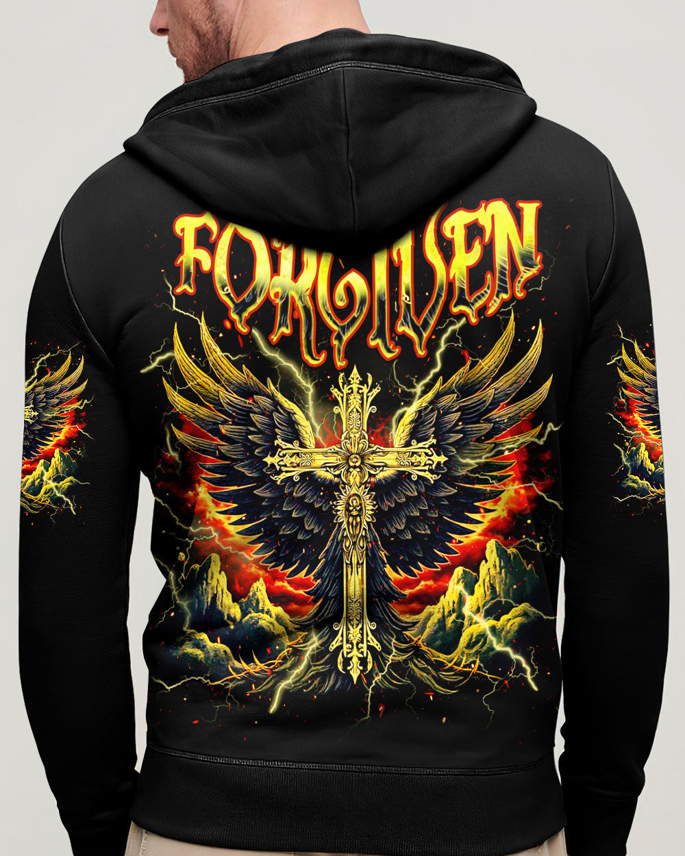 Forgiven Cross Wings Men's All Over Print Shirt - Trunx771142