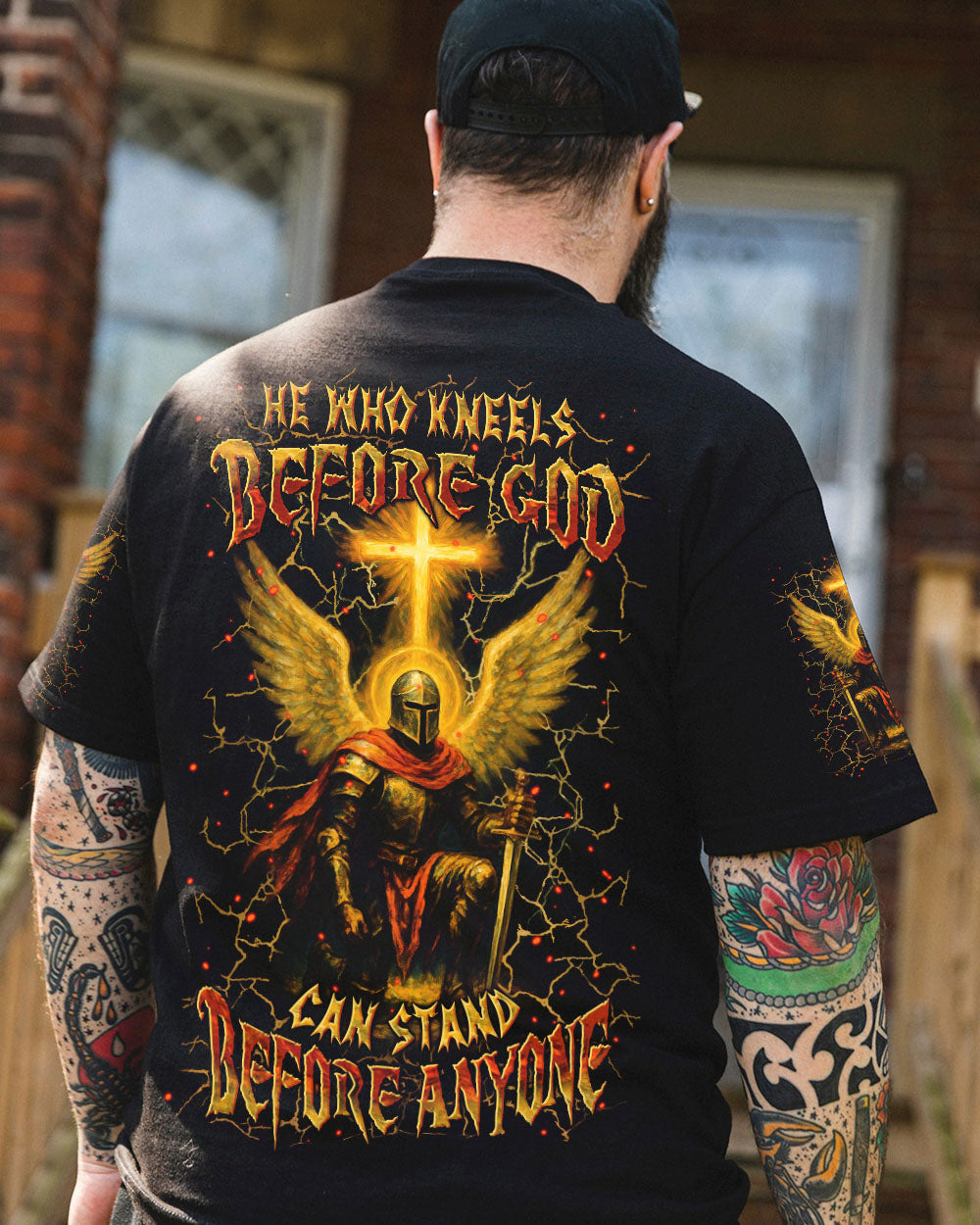 He Who Kneels Before God Warrior Men's All Over Print Shirt - Trunx800633
