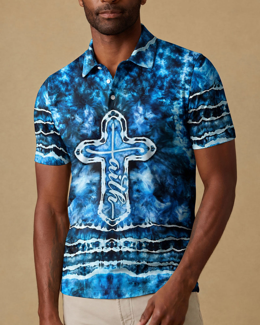 Faith Cross Burst Men's All Over Print Shirt - Trunx259716