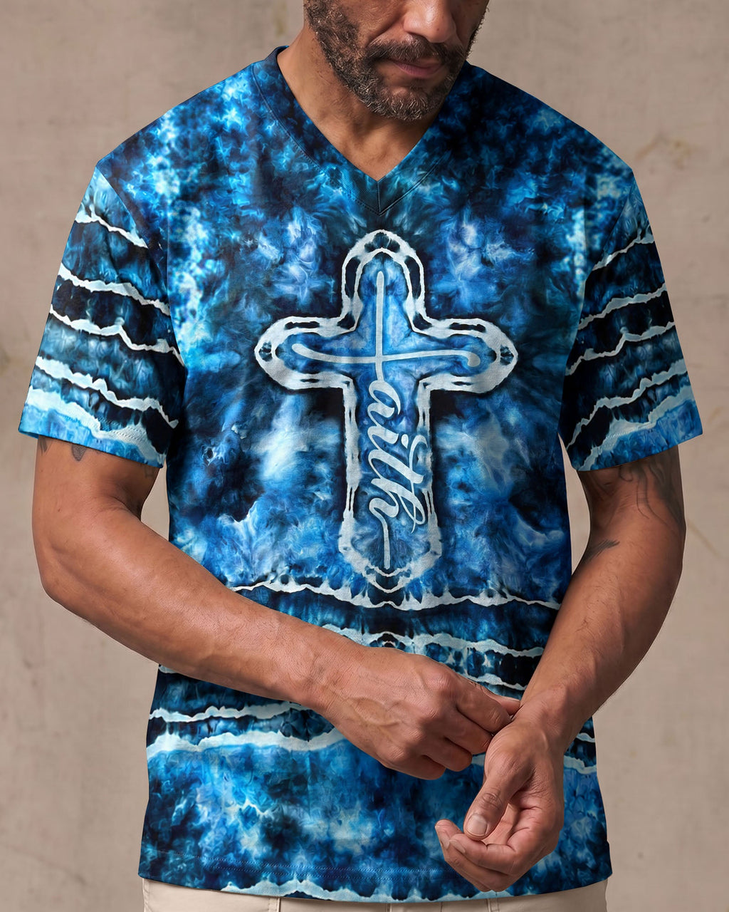 Faith Cross Burst Men's All Over Print Shirt - Trunx259716