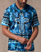 Faith Cross Burst Men's All Over Print Shirt - Trunx259716