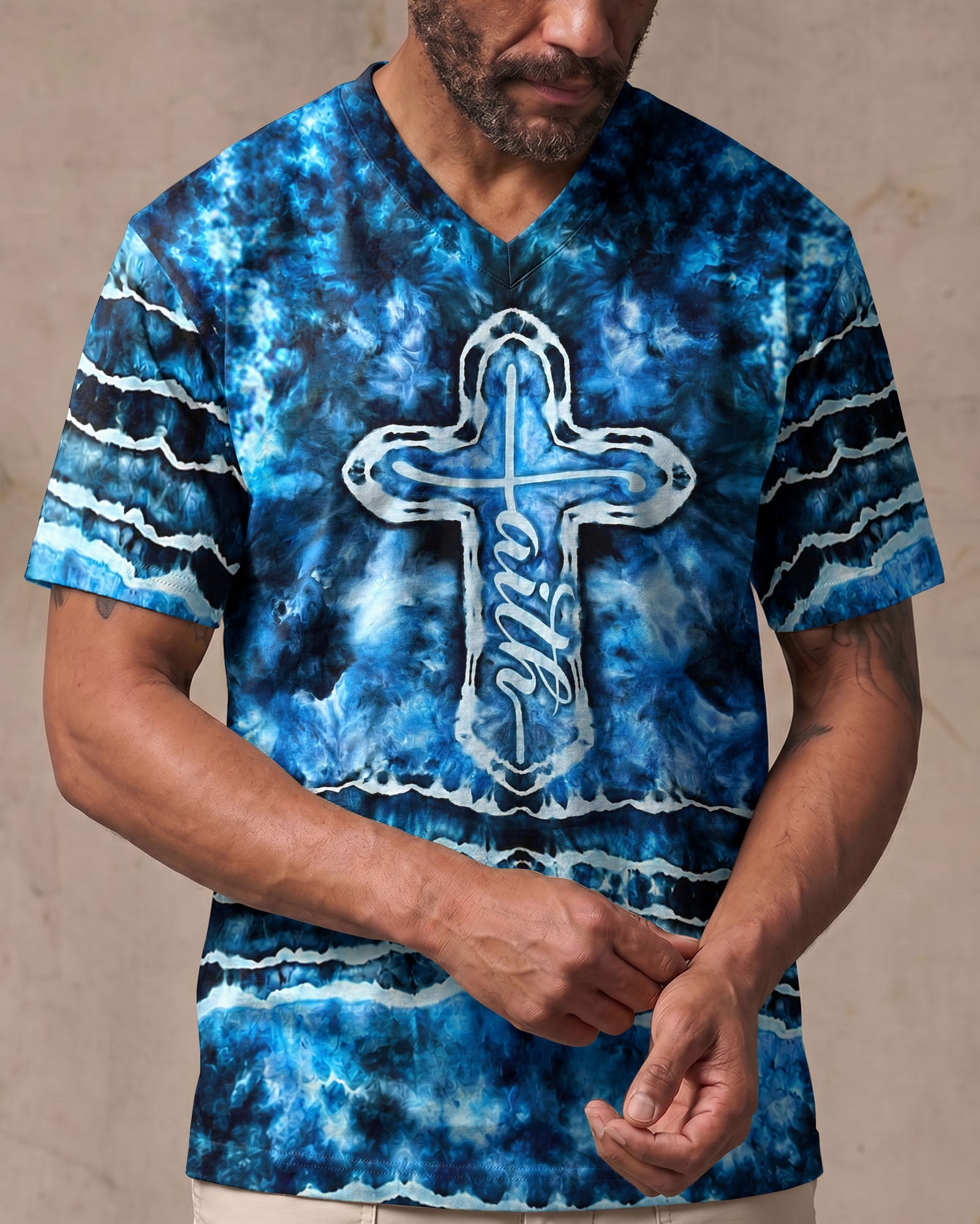 Faith Cross Burst Men's All Over Print Shirt - Trunx259716