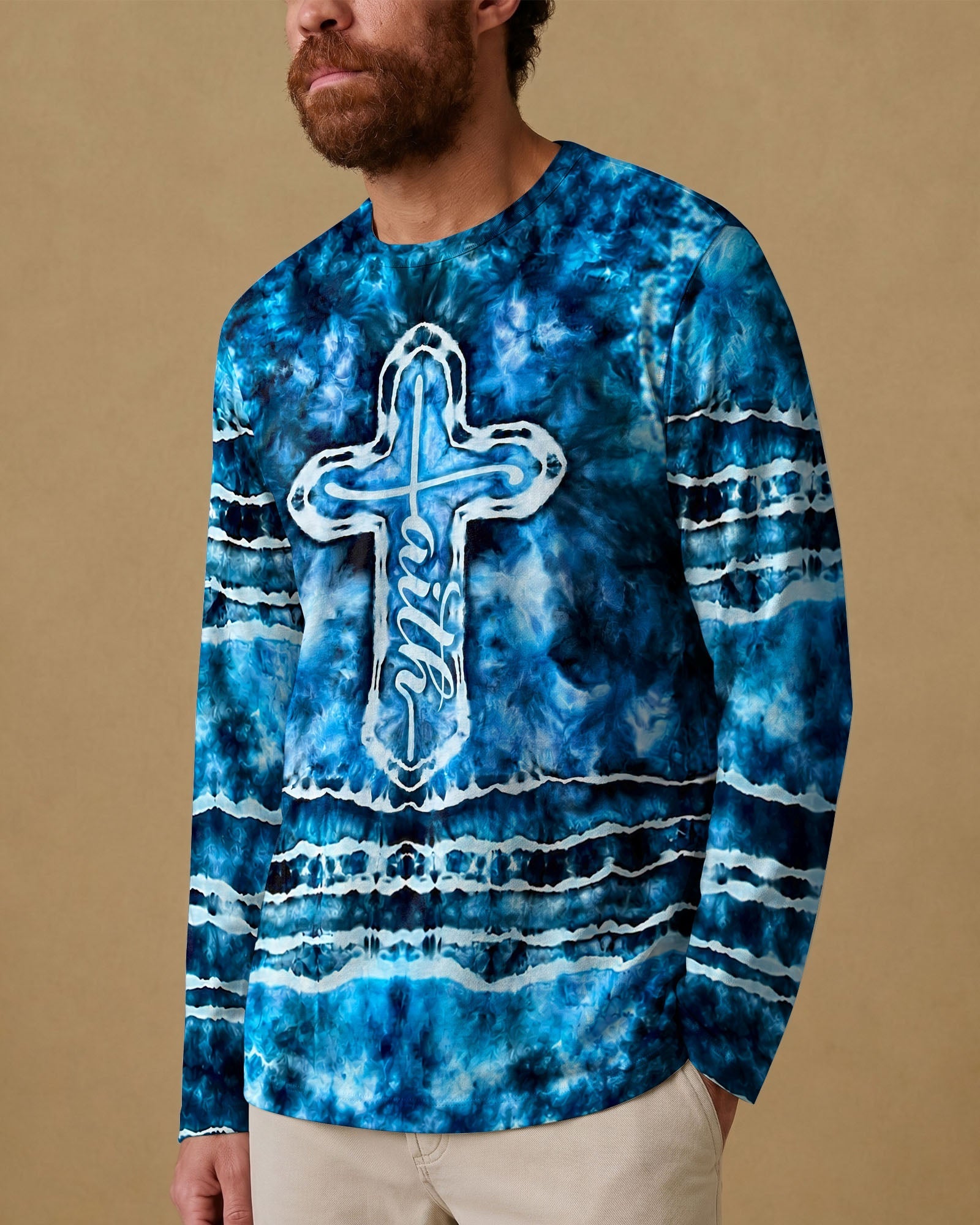Faith Cross Burst Men's All Over Print Shirt - Trunx259716