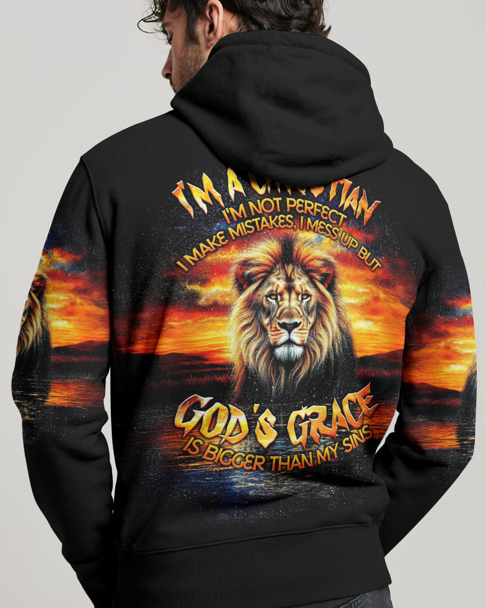 God's Grace Is Bigger Than My Sins Lion Men's All Over Print Shirt - Trunx010594