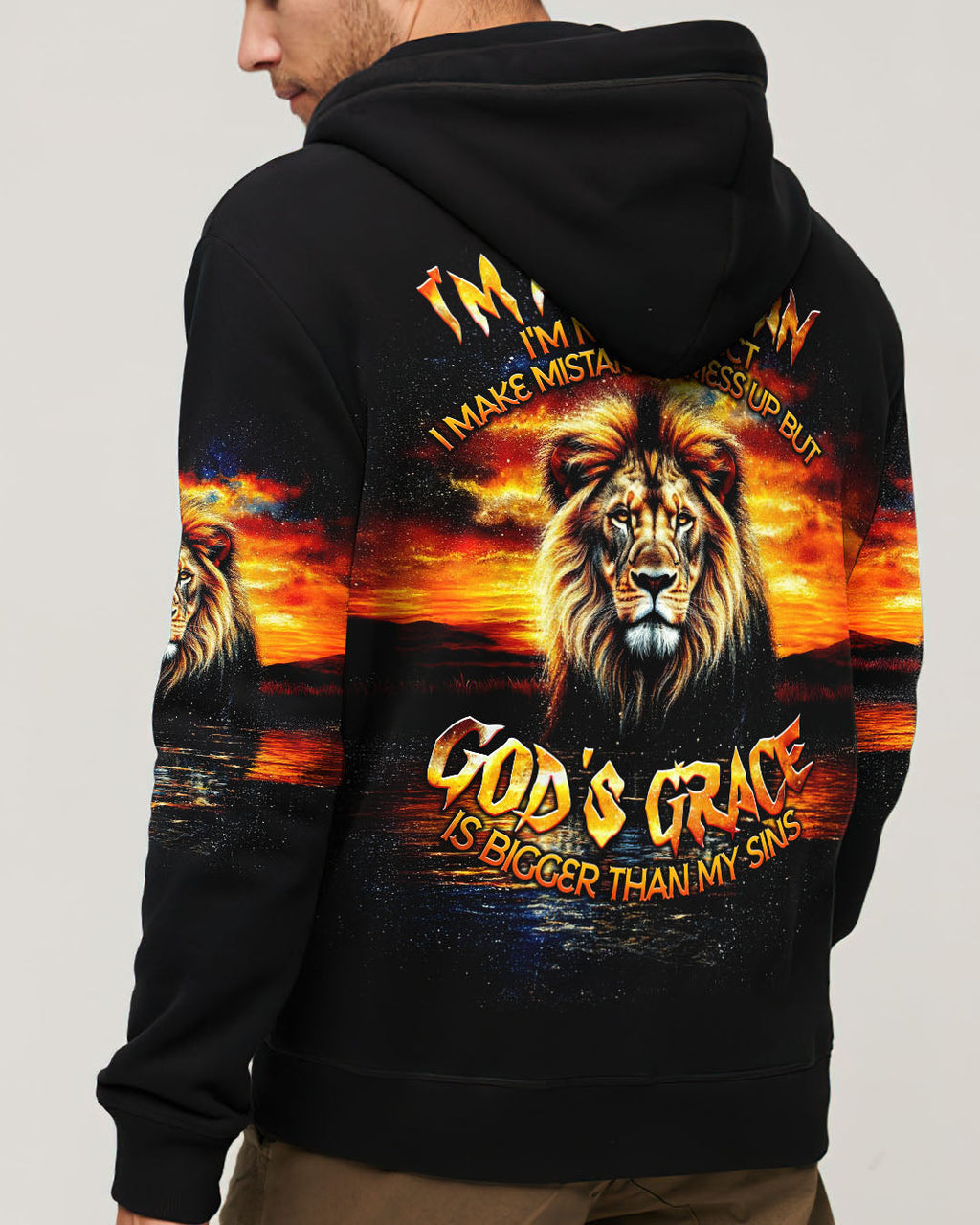 God's Grace Is Bigger Than My Sins Lion Men's All Over Print Shirt - Trunx010594