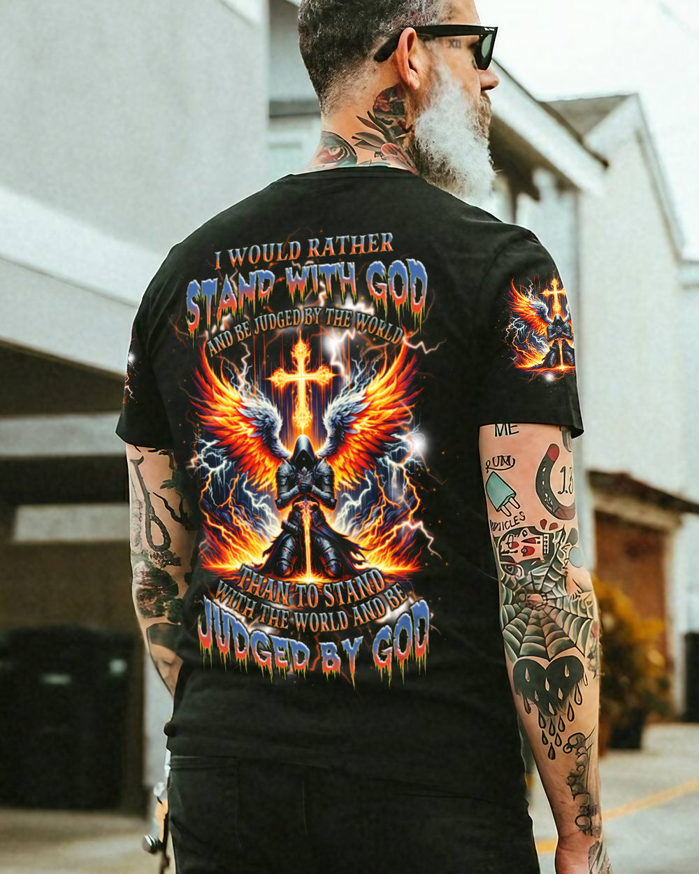I Would Rather Stand With God Warrior Men's All Over Print Shirt - Trunx761629