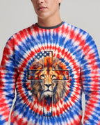 I Will Fear No Evil Lion Cross  Swirl  Men's All Over Print Shirt - Trunx598332