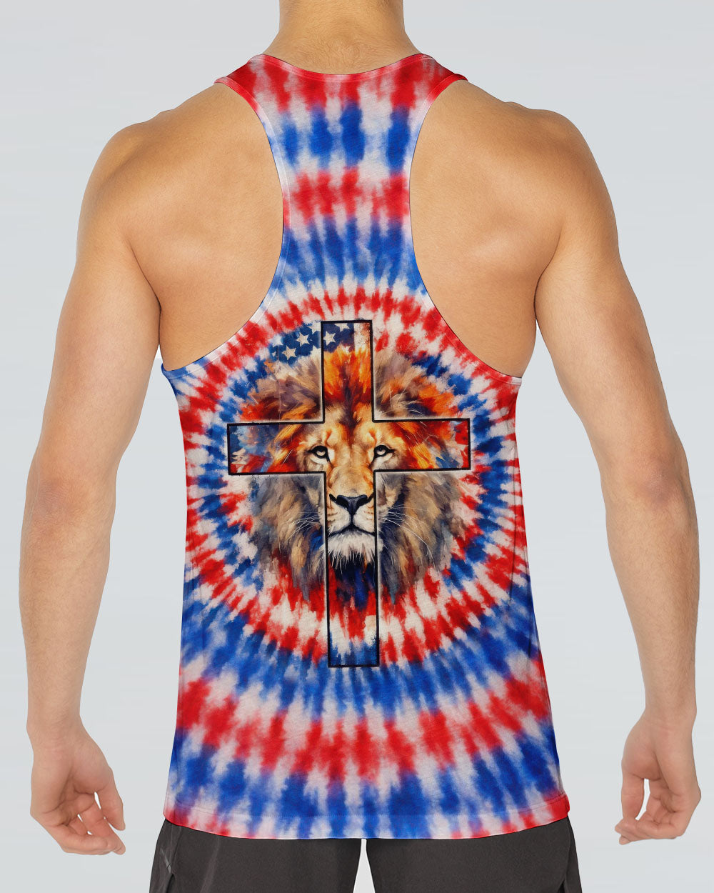 I Will Fear No Evil Lion Cross  Swirl  Men's All Over Print Shirt - Trunx598332