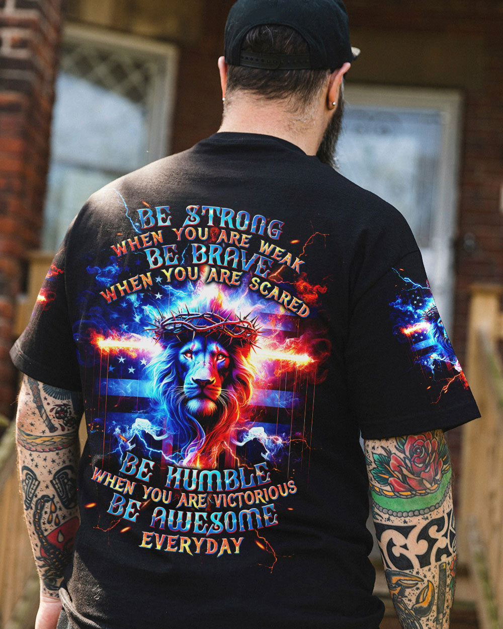 Be Strong When You Are Weak Lion Men's All Over Print Shirt - Trunx526130