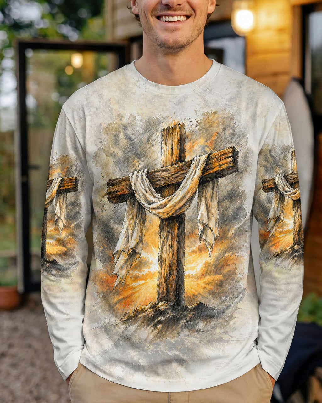 I Can Do All Things Through Christ Lion Cross Men's All Over Print - Trunx057763