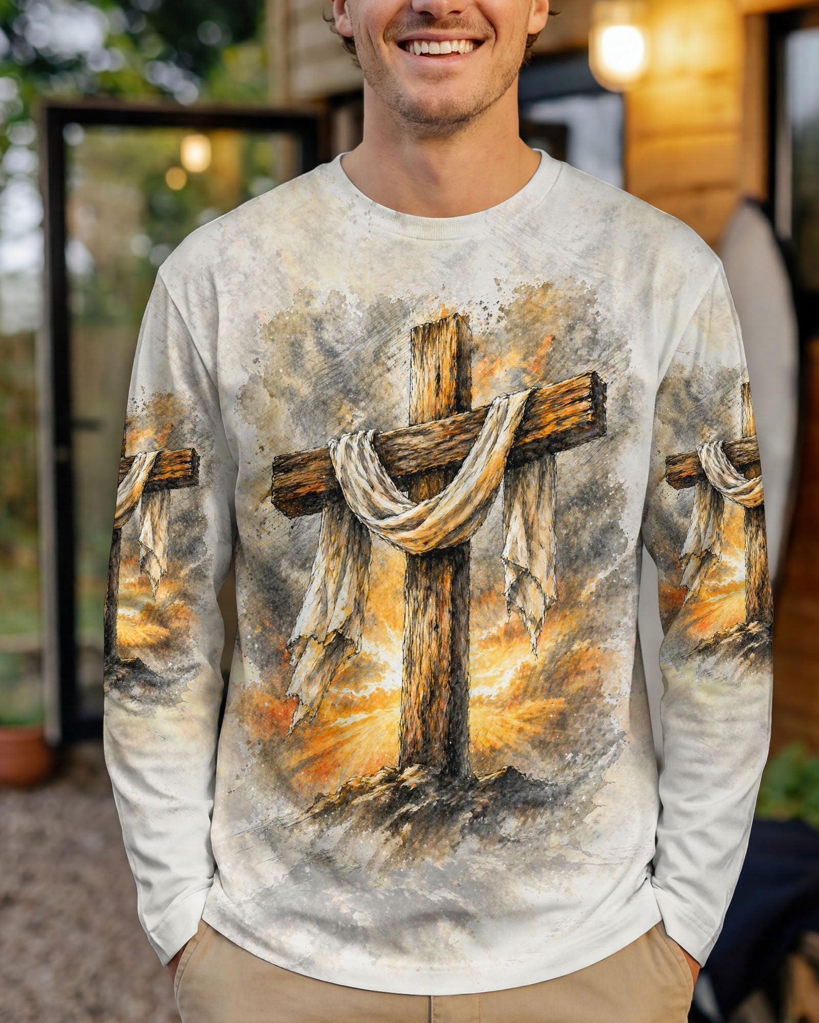 I Can Do All Things Through Christ Lion Cross Men's All Over Print - Trunx057763