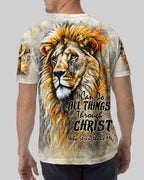 I Can Do All Things Through Christ Lion Cross Men's All Over Print - Trunx057763