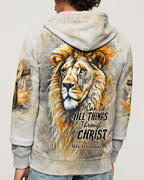 I Can Do All Things Through Christ Lion Cross Men's All Over Print - Trunx057763