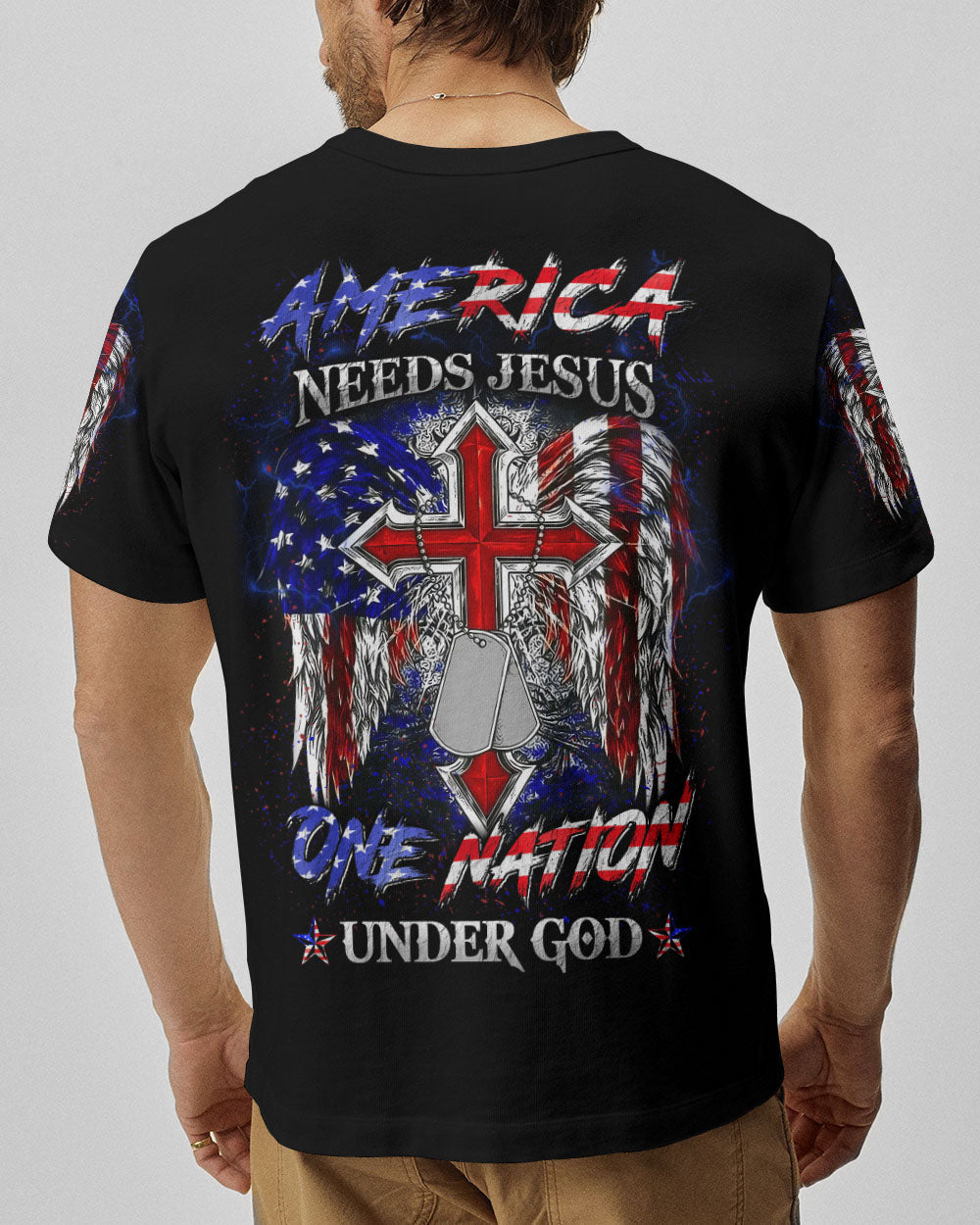 America Needs Jesus Men's All Over Print Shirt - Trunx394111
