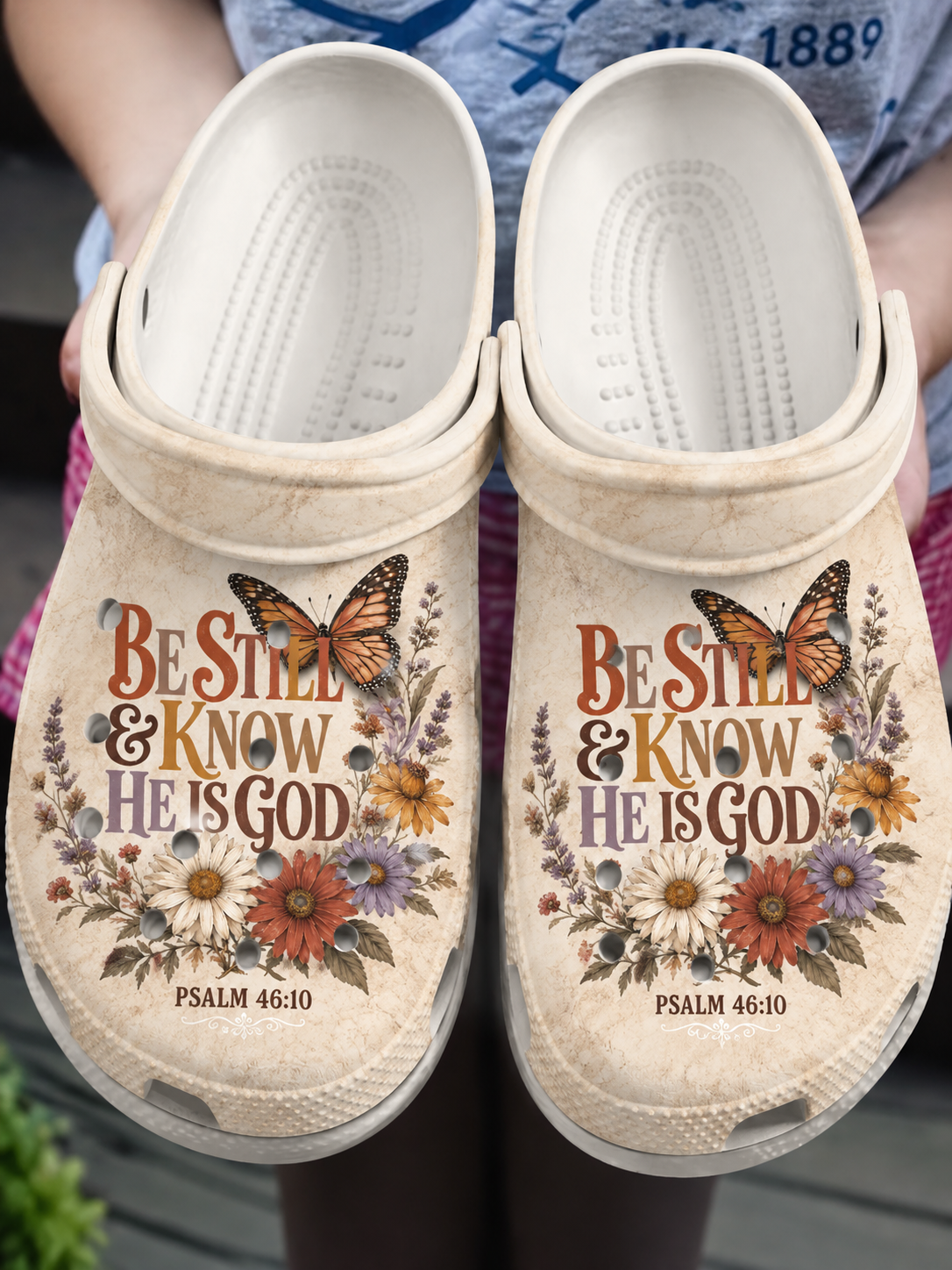 Be Still and Know He Is God Clogs Shoes