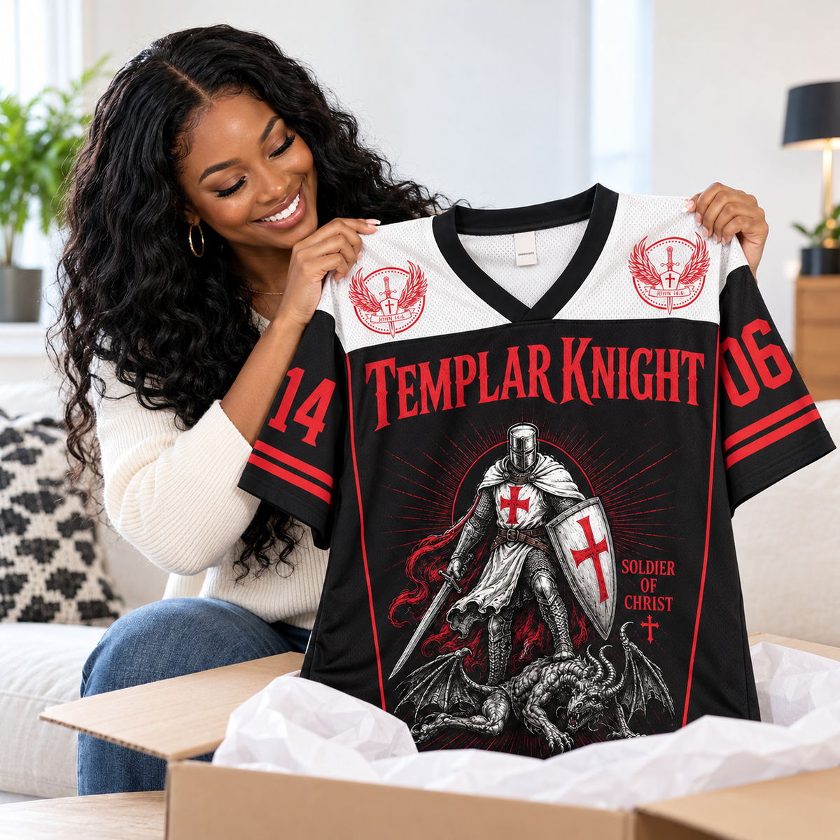 Templar Knight Soldier Of Christ T-Shirt Jersey