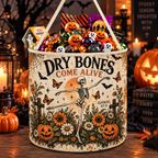 Dry Bones Come Alive Skeleton Halloween Candy Basket