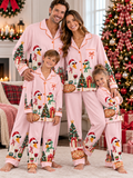 Santa Ducks and Pizza Family Ice Silk Pajamas