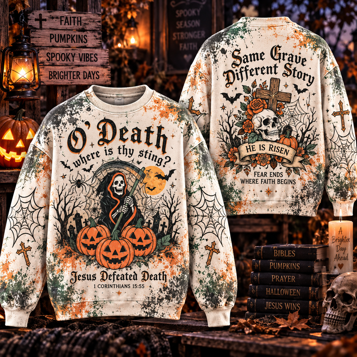 O Death Jesus Defeated Death Sweatshirt