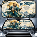 Be Strong Bear Warrior Car Sun Shade