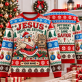 Personalized Jesus Keeps Me Steppin Ugly Sweater