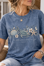 Be Still And Know Psalm 46:10 Sea Turtle Coastal Christian T-Shirt