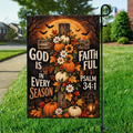 God Is Faithful In Every Season Halloween Garden Flag