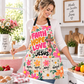 Faith Hope Love All Because Of Jesus Apron