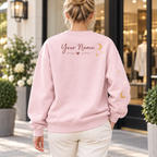 Personalized Pink Bookish Deer Sweatshirt