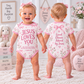Jesus Loves You Floral Baby Bodysuit