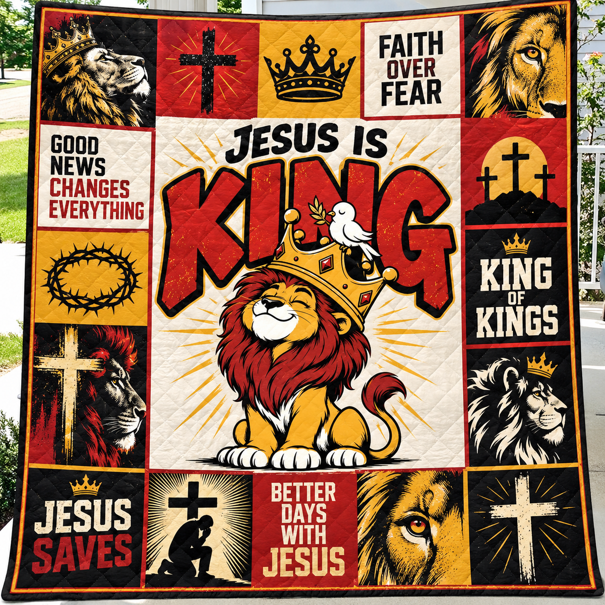 Jesus Is King Lion Of Judah Quilt