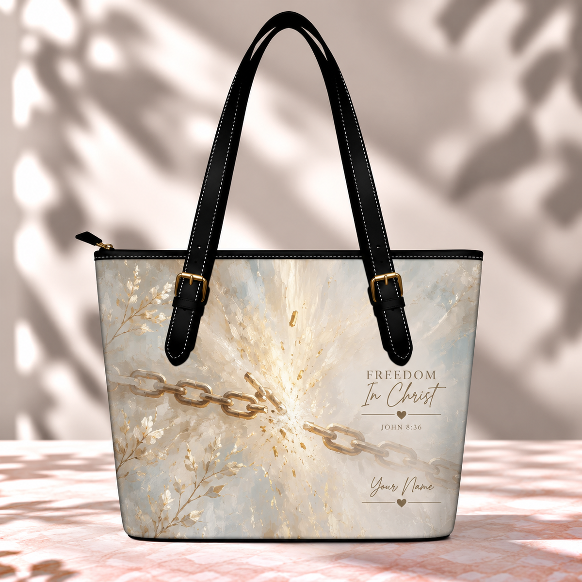 Personalized Freedom in Christ Saddle Bag