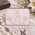 Pink Marian Monogram Personalized PU Leather Pouch