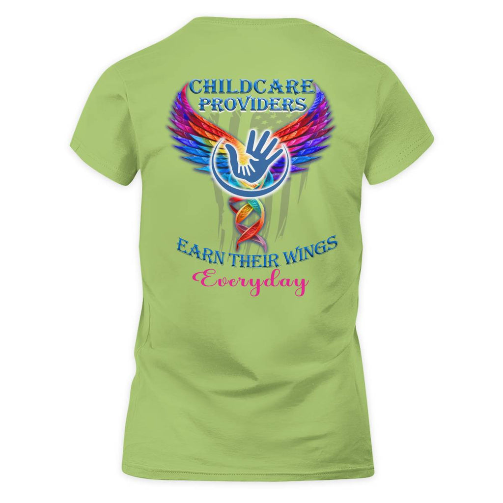 Awesome Childcare Providers Earn their wings everyday-Hoodie-#F091024EARTH16BCHPRZ2