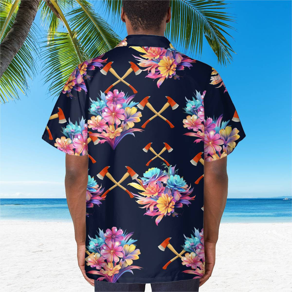 Awesome Firefighter- AOP Pocket Hawaiian Shirt - grunx260804-0128