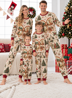 Vintage Christmas Bow Family Mixed Cotton Pajamas