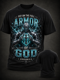 Armor of God T-Shirt – Ephesians 6:13 | Teal Lightning Knight Christian Tee