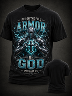 Armor of God T-Shirt – Ephesians 6:13 | Teal Lightning Knight Christian Tee