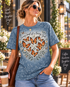 Living Proof Of A Loving God Butterfly Heart Christian T-Shirt