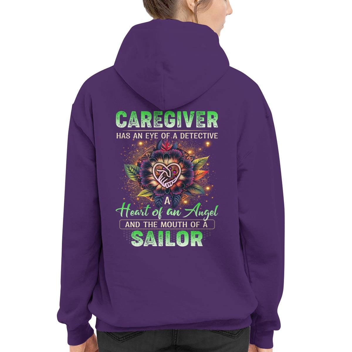 Awesome Caregiver a heart of an angel -Hoodie-#F121124SAINT1XCAREZ4