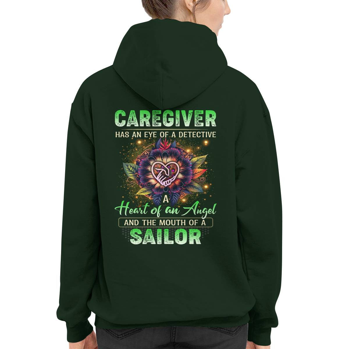 Awesome Caregiver a heart of an angel -Hoodie-#F121124SAINT1XCAREZ4