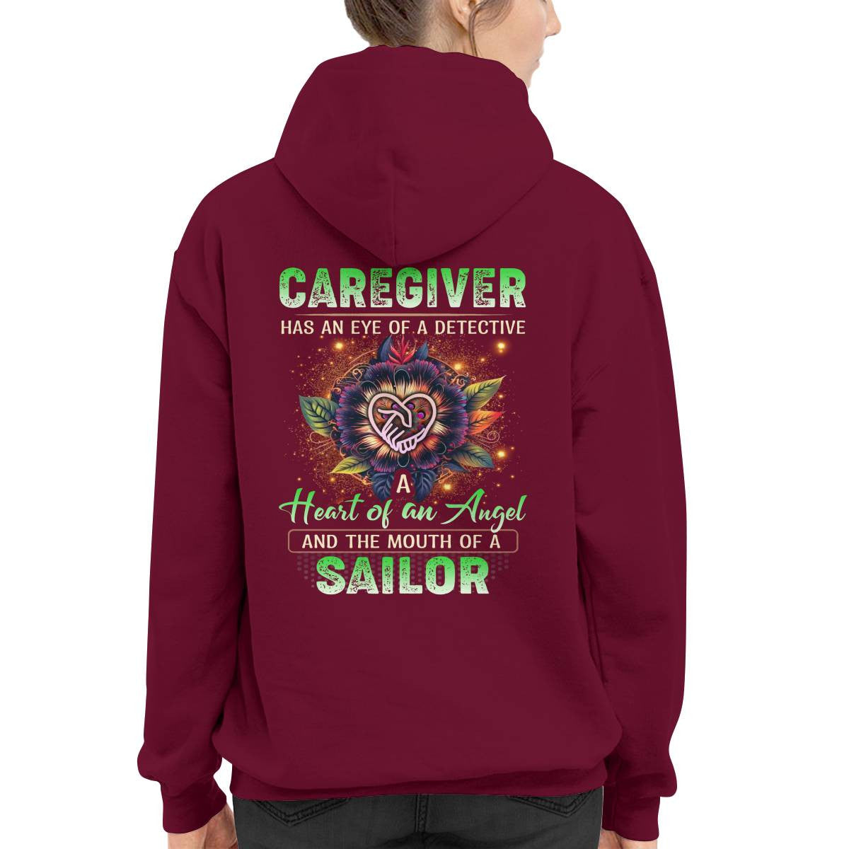 Awesome Caregiver a heart of an angel -Hoodie-#F121124SAINT1XCAREZ4