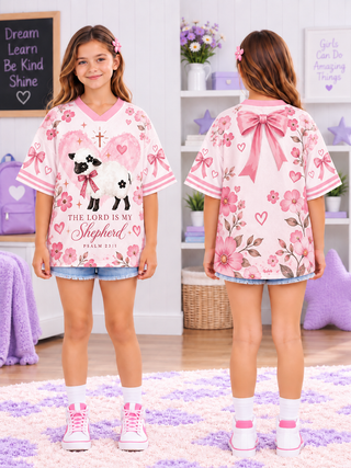 The Lord Is My Shepherd Lamb Kids T-Shirt Jersey