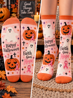 Happy Halloween Faith Gives Hope Mid-Tube Socks