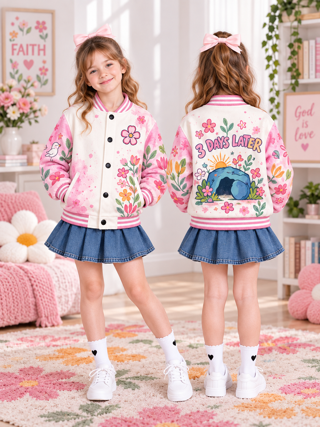 3 Days Later Empty Tomb Kids Baseball Jacket
